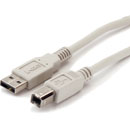USB CABLE 2.0, Type A male - Type B male, 2 metre