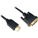 DVI CABLE DVI-D male - HDMI male, 5 metre