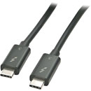 LINDY 41557 THUNDERBOLT CABLE Type C USB male - Type C USB male, black, 2m