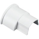 D-LINE BA3015W 1/2-ROUND SMOOTH-FIT BOX ADAPTOR, For 30 x 15mm trunking, white
