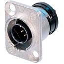 NEUTRIK ORP8M-NI NEUTRICON Panel socket, nickel, with insert and NEUTRICON Male solder contacts