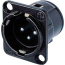 NEUTRIK NC3MD-V-B XLR Male PC mounting vertical