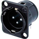 NEUTRIK NC3MD-H-BAG XLR Male PC mounting horizontal