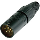 NEUTRIK NC4MX-B XLR Male cable connector, black shell, gold contacts