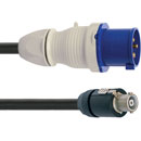 CANFORD AC MAINS POWER CORDSET Powercon NAC3FC-HC - Walther 32A industrial cable plug, 3 metres, bla