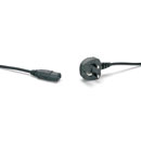 AC MAINS POWER CORDSET IEC C13 female - UK 13A, 2 metres, black