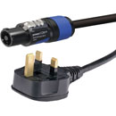 NETZANSCHLUSSKABEL Powercon NAC3FCA - UK 13A, PVC, 3m, schwarz