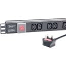 CANFORD PDU Economy, 1U horizontal, 6-way IEC, UK 3 pin plug