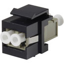 TUK KEYSTONE FIBRE COUPLER Senko LC to LC, multi mode, duplex, black/beige