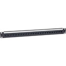 CANFORD CAT6 RJ45 PATCH PANEL, Economy, 1U, 1x24, Feedthrough, Unscreened, black