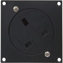 CANFORD UNIVERSAL MODULAR CONNECTION PLATE 1x 13A UK 3 pin socket, black