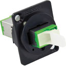 SENKO FIBRE OPTIC E2000 APC SM FEEDTHROUGH COUPLER, 'Universal' mounting, green