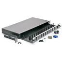 SC DUPLEX / LC QUAD PANEL, 12 cutout, 1U (without couplers) sliding tray, fibre management