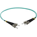ST-ST MM DUPLEX OM3 50/125 Fibre patch cable 0.5m, aqua
