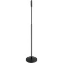 K&M 26200 MIC STAND Round steel base c/w cover, one-hand adjustment, 1055-1735mm, black