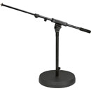 K&M 25960 LOW LEVEL BOOM STAND Round cast-iron base, 430mm, two-piece 425-725mm boom, black