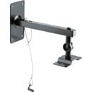 K&M 24195 LOUDSPEAKER MOUNT Wall/ceiling, up to 15kg, 0-90 degree tilt, swivel, safety wire, black