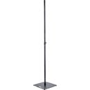 K&M 24650 LOUDSPEAKER STAND Floor, square base, up to 20kg, 1420-2420mm, locking screw, black