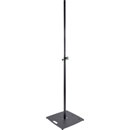 K&M 24654 LOUDSPEAKER STAND Floor, square base, up to 30kg, 1420-2420mm, spring-loaded bolt, black