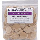 URSA STRAPS PLUSH CIRCLES MICROPHONE COVER Short fur, beige (pack of 100 Circles)