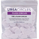 URSA STRAPS PLUSH CIRCLES MICROPHONE COVER Short fur, white (pack of 100 Circles)