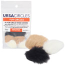 URSA FUR CIRCLES MICROPHONE COVER Long fur, black/white/beige (9 Circles/30 Stickies)