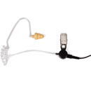 VOICE TECHNOLOGIES VT610TC32 EARPHONE Transparent coiled tube, black cable