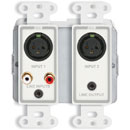 RDL DD-RN31 DANTE AUDIO INTERFACE Bi-directional, 4x4, XLR/RCA/3.5mm jack in, Q-SYS plug-in, white