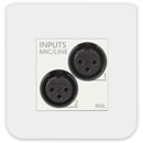RDL EU-RN20 DANTE AUDIO INTERFACE Input, 2x XLR in, mic/line, Dante output, UK/EU fitting