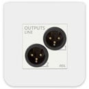 RDL EU-RN02L DANTE AUDIO INTERFACE Output, 2x XLR out, line level, Dante in, UK/EU fitting