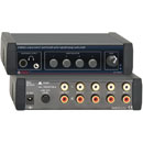 RDL EZ-HSX4 INPUT SWITCHER Audio, stereo, 4x1, with headphone amplifier, RCA (phono) I/O, AC adapter