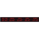 WHARTON 4740NIL30/5.05.R.S.UK TIME ZONE CLOCK Horizontal, 50mm red characters, surface mount