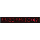 WHARTON 4500NE.05.R.S.UK CLOCK 50mm red characters, surface mount, UK mains