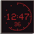 WHARTON 4900NEBU.05.R.S.UK CLOCK 50mm red characters, EBU/SMPTE LTC in, surface mount, UK mains