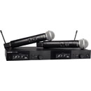 SHURE SLXD24D/SM58 RADIOMIC SYSTEM Dual, 2x SM58 handheld TX, fixed dual RX, 606-650MHz (K59)