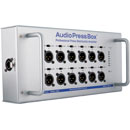 AUDIOPRESSBOX APB-112 SB-D PRESS SPLITTER Active, portable, Dante in, 12x mic/line out