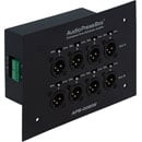 AUDIOPRESSBOX APB-008 IW-EX SPLITTER EXPANDER In-wall, 2x drive in, 2x 4x mic/line out, black