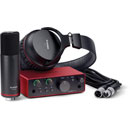 FOCUSRITE SCARLETT SOLO STUDIO 4TH GEN AUDIO INTERFACE Bundle with microphone, cable, and headphones