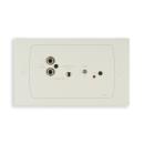 CLOUD LE-1W INPUT PLATE 2x RCA line in, 1x 3.5mm jack, unbalanced, gain control, white