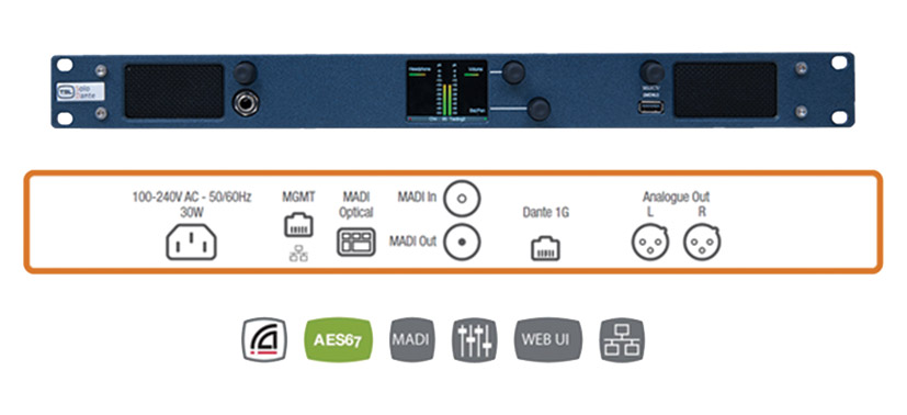 TSL MPA1 MIX MADI CONFIDENCE MONITOR 8x 